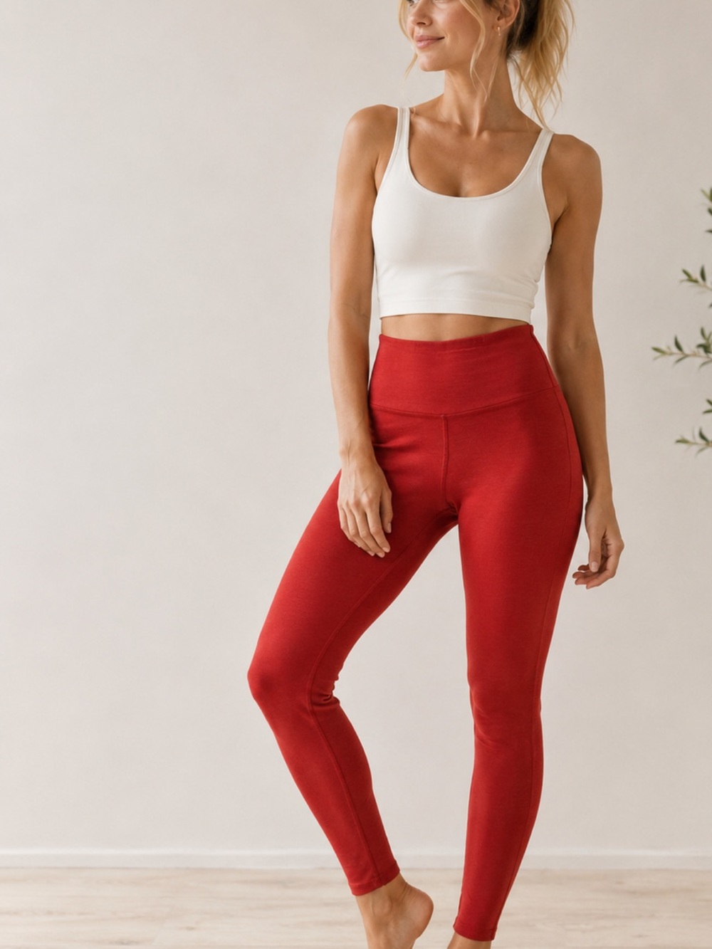 Beyond Yoga Red High Rise Full Length Leggings Women’s Size S